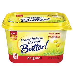 I Can't Believe its not Butter new tub