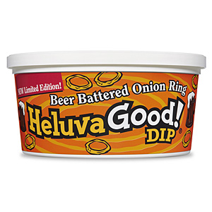 Heluva Good beer battered onion dip