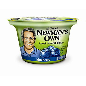 Newman's Own blueberry yogurt