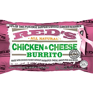 Reds burritos pink packaging