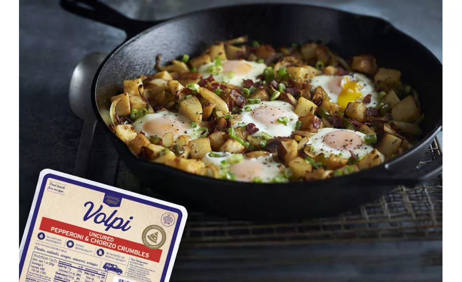 Pepperoni Chorizo Crumbles Skillet Volpi