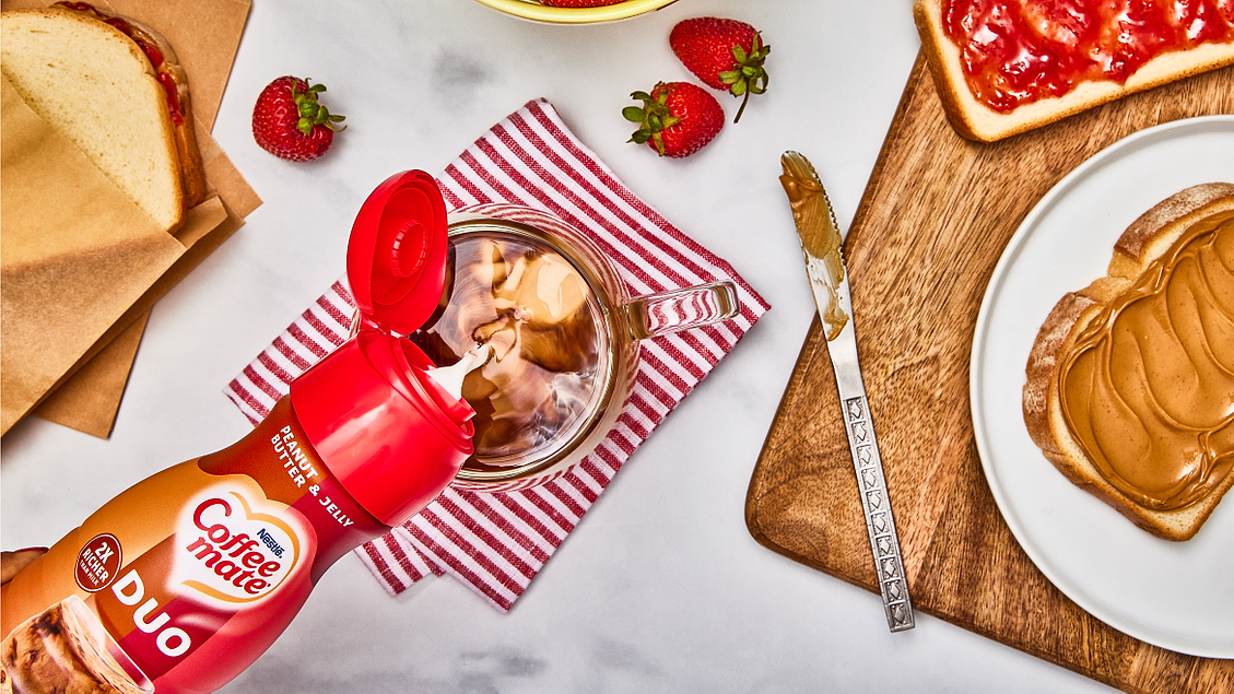 Coffee mate Debuts PB&J 'Duo' Coffee Creamer Ahead of Duo Flavors