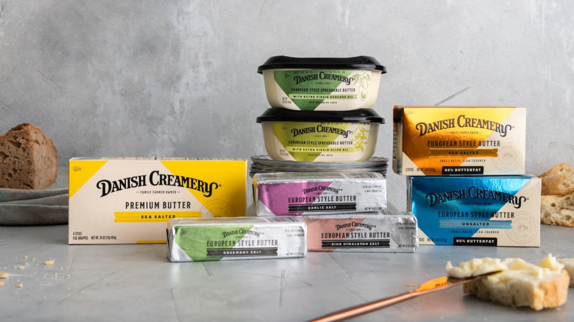 Danish Creamery's new European style butters.