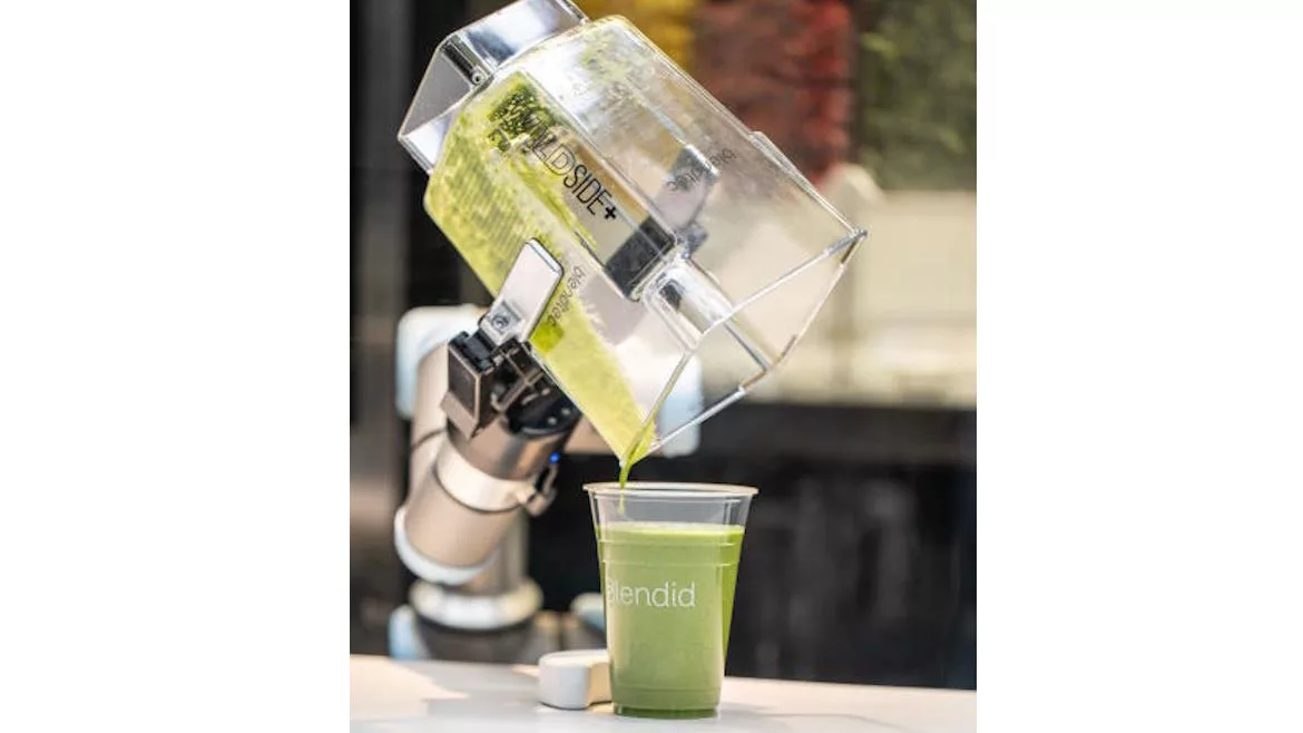 Autonomous robotic kiosk powered by Blendid