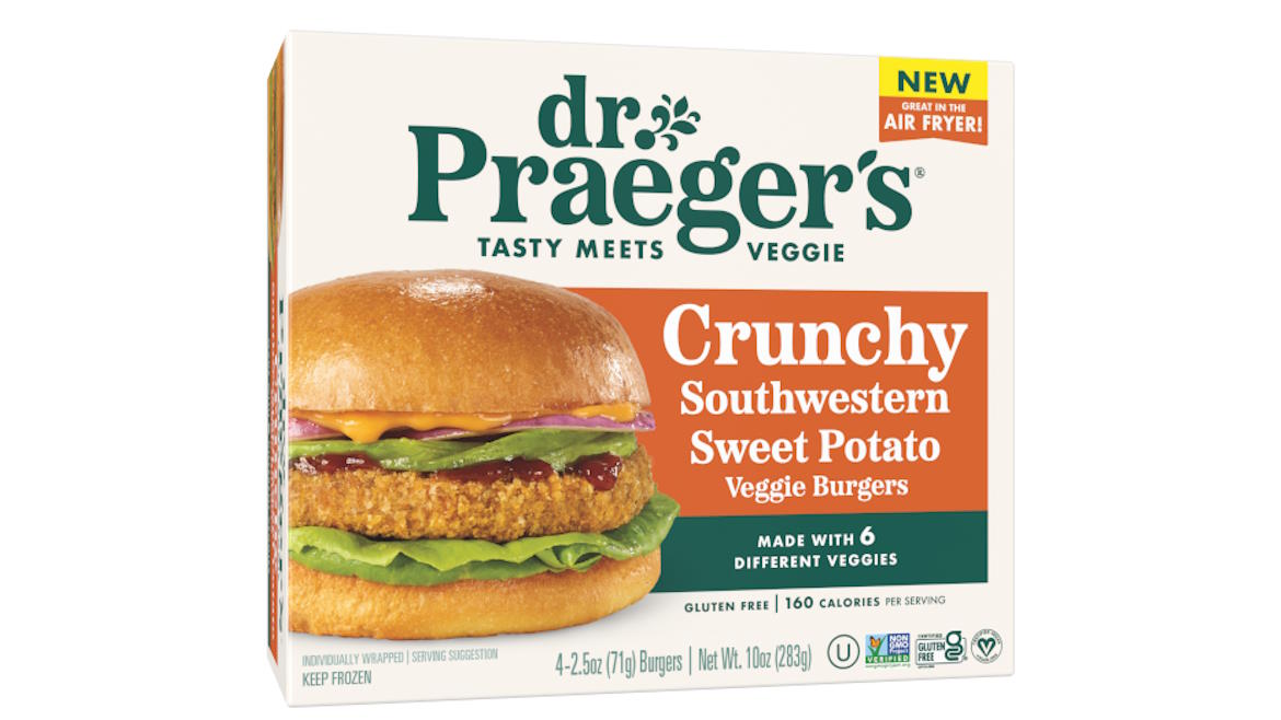 Dr. Praegers new veggie burger is great in the airfryer.