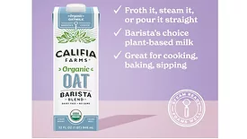 Califia Farms Organic Oat Barista Blends. 