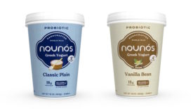 Nounos yogurt in new sustainable packaging.
