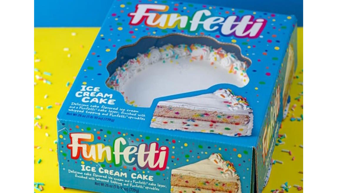 Funfett -Ice Cream Cake now at grocery stores.