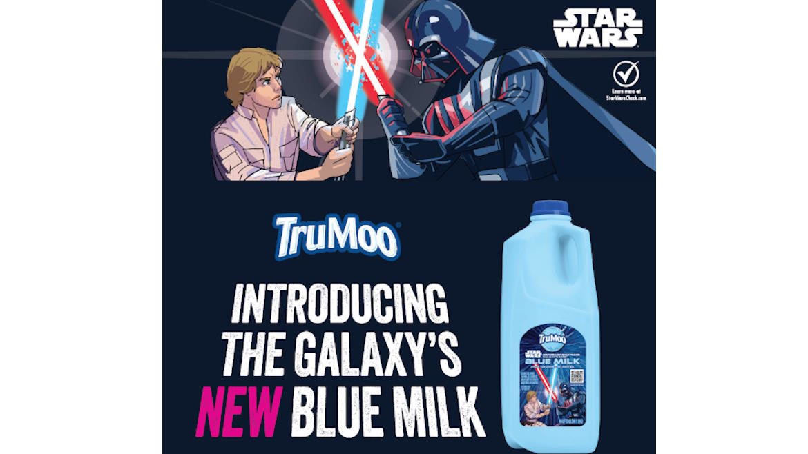 TruMoo Blue Milk celebrates "Star Wars."
