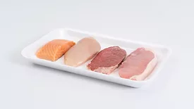 Fully Compostable Protein Tray from TekniPlex.