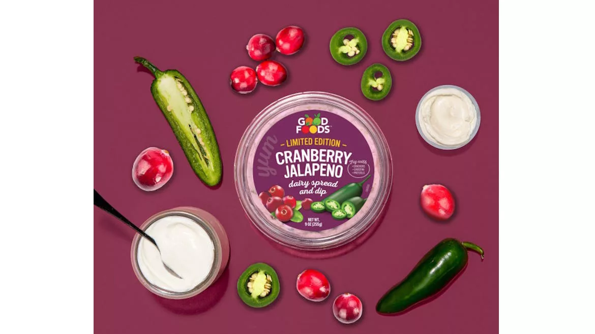 New Good Foods Group dips include Cranberry Jalapeno.