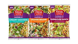 Fresh Express Creamy Goddess, Orange Sesame and Farmhouse Ranch Chopped Salad Kits