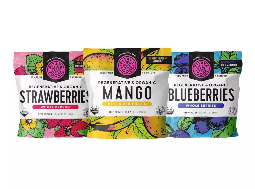 Pitaya Foods new regenerative frozen fruit. 