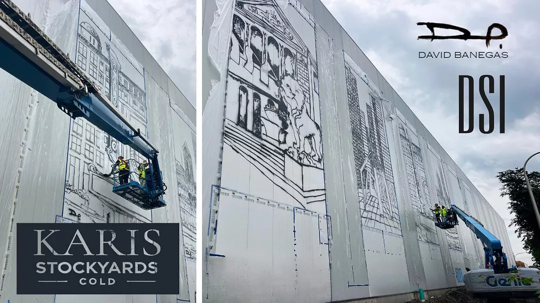Stockyards Cold mural work. 
