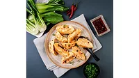 SUMM! Pork Gyoza Dumplings with Crisp Chili Oil