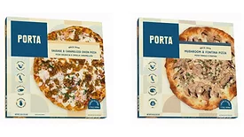 PORTA Sausage & Carmelized Onion and Mushroom & Fontina Pizzas