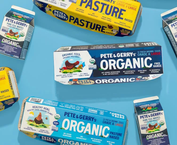 New organic pasture-raised eggs.
