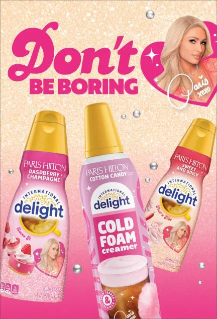 Paris Hilton LTO coffee creamers.