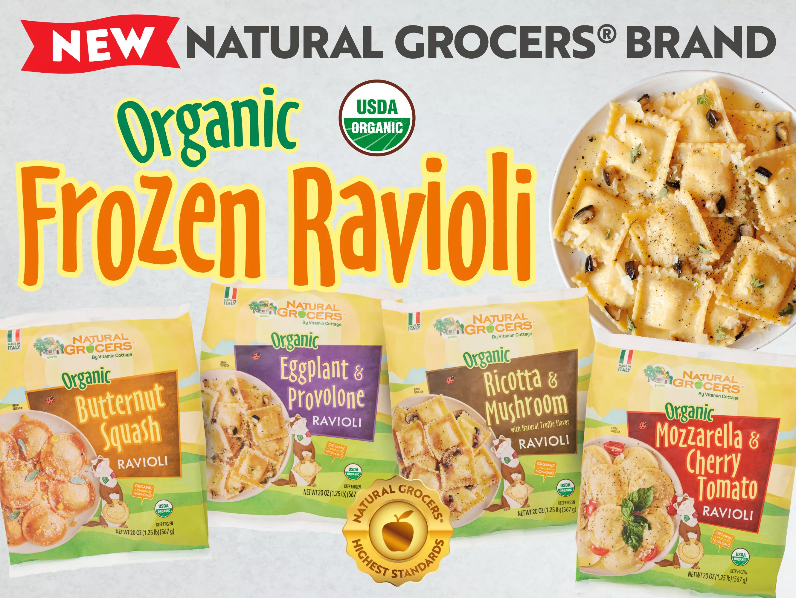 Natural Grocers frozen ravioli