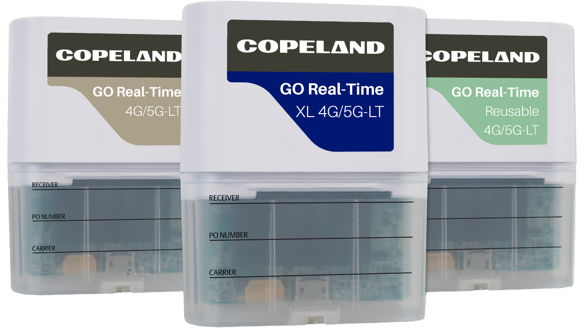 Three models of Copeland Trackers against a white background.