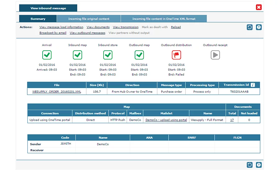 TrueCommerce screenshot