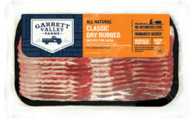 Garrett Valley Farms bacon packaging