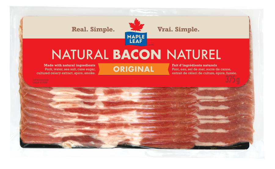 Maple Leaf Original Bacon packaging