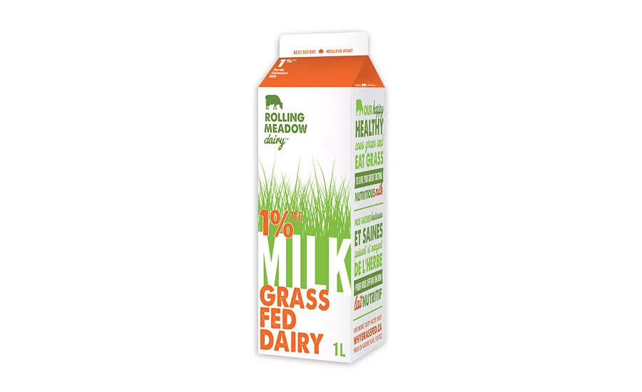 Rolling Meadow milk packaging