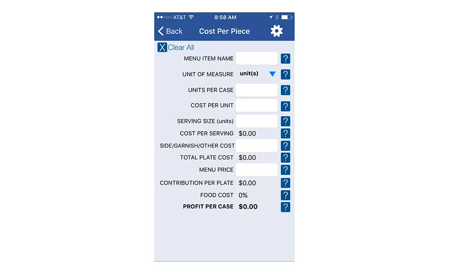 Ajinomoto Windsor food cost calc