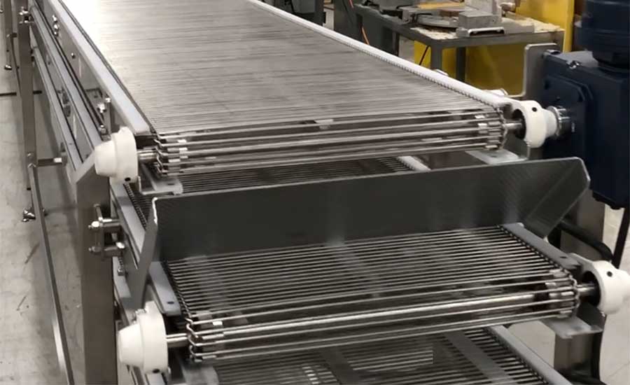 Multi-Conveyor wire mesh belt cooling conveyor 