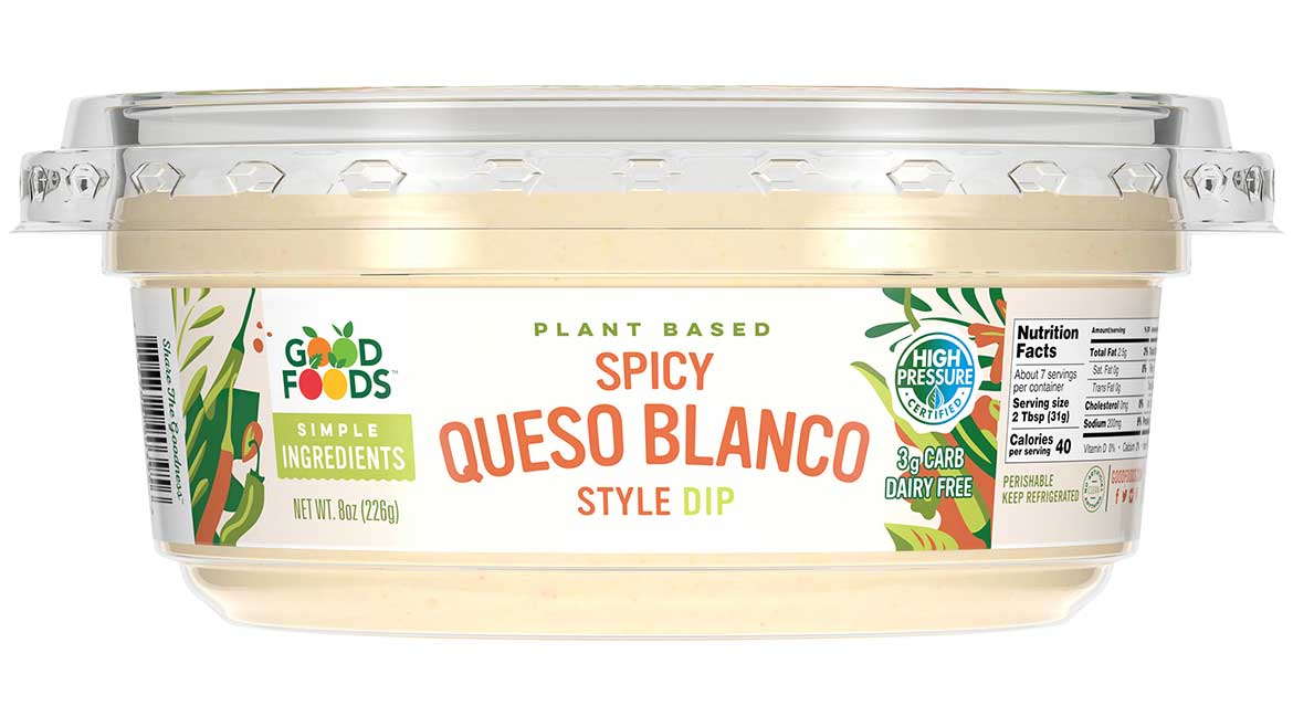 Good Foods’ plant-based queso dips
