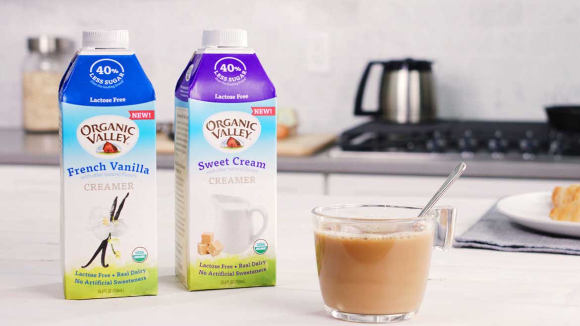 Organic Valley Debuts Lactose-Free Flavored Creamers