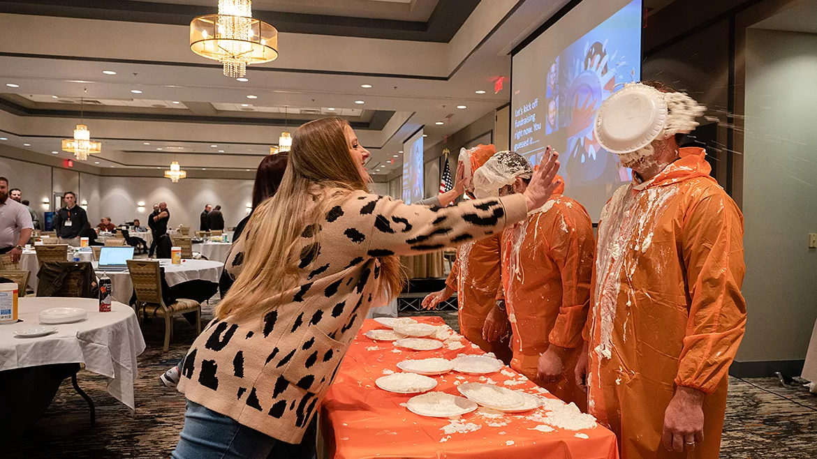 “pie in the face” fundraiser 