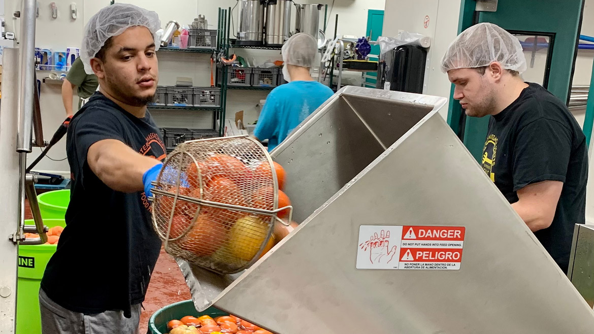 locally-grown produce processed at the WMFPC