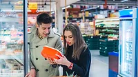shoppers in the frozen aisle