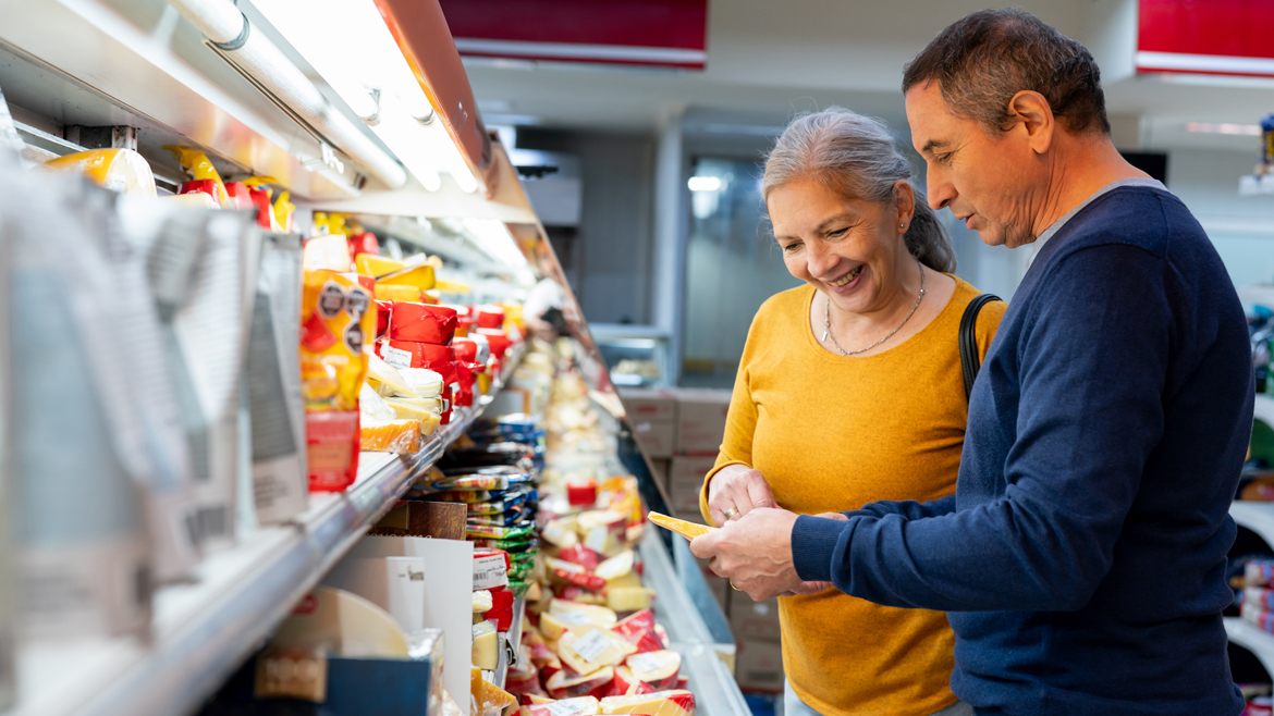 Shoppers at deli counter