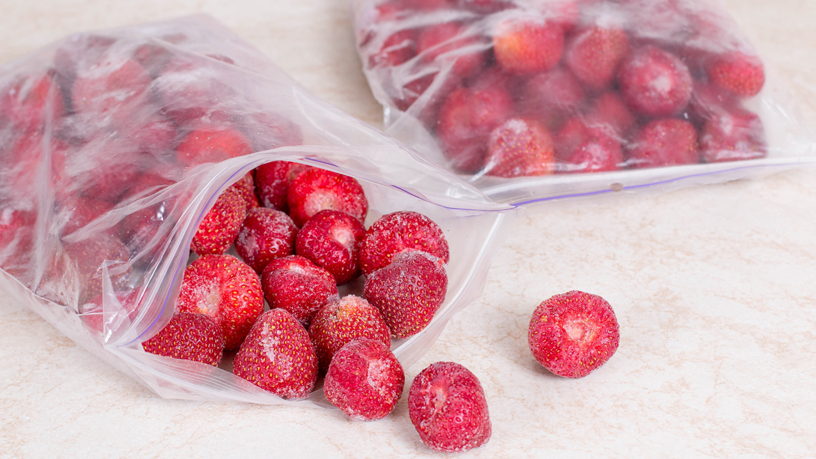 packaged frozen strawberries
