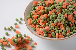 Frozen peas and carrots