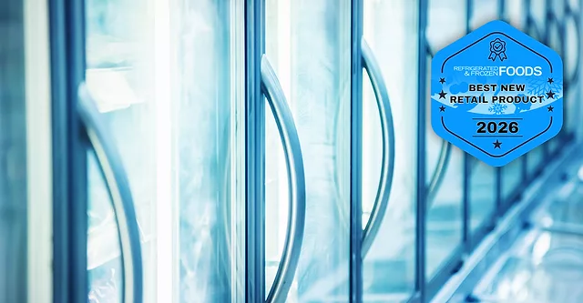 Best New Retail Products of 2026 badge with grocery store refrigerators in the background.