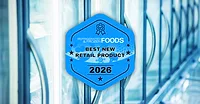 Best New Retail Products of 2026 badge with grocery store refrigerators in the background.
