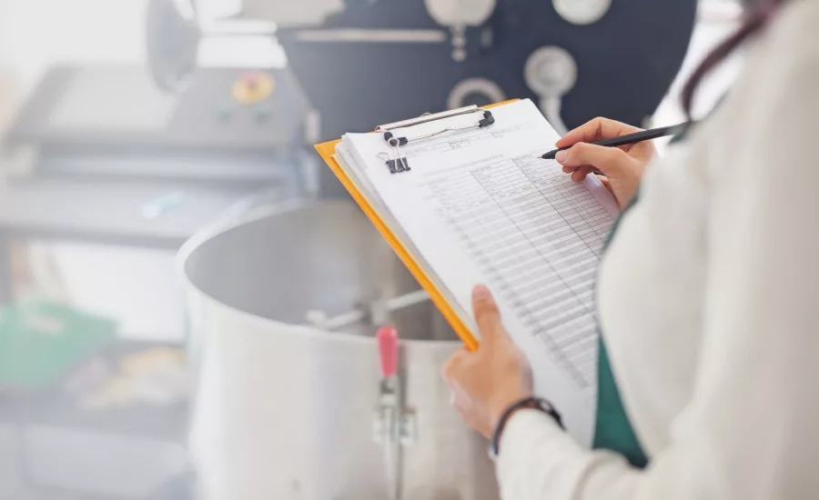 default food safety clipboard