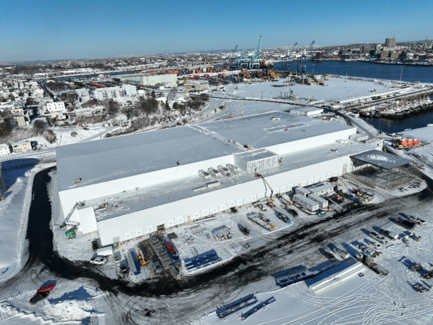 Overhead view of Americold's new cold facility in Canada.