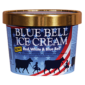 Blue Bell red white and blue ice cream