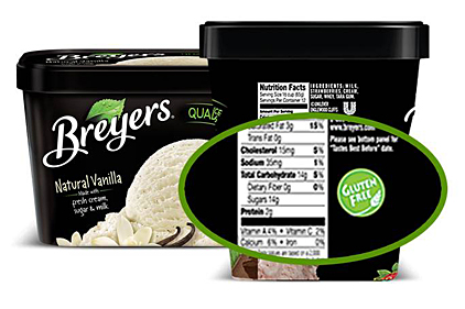 Breyers gluten-free ice cream
