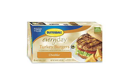 Butterball turkey cheddar burgers