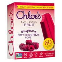 Chloe's raspberry soft serve pops