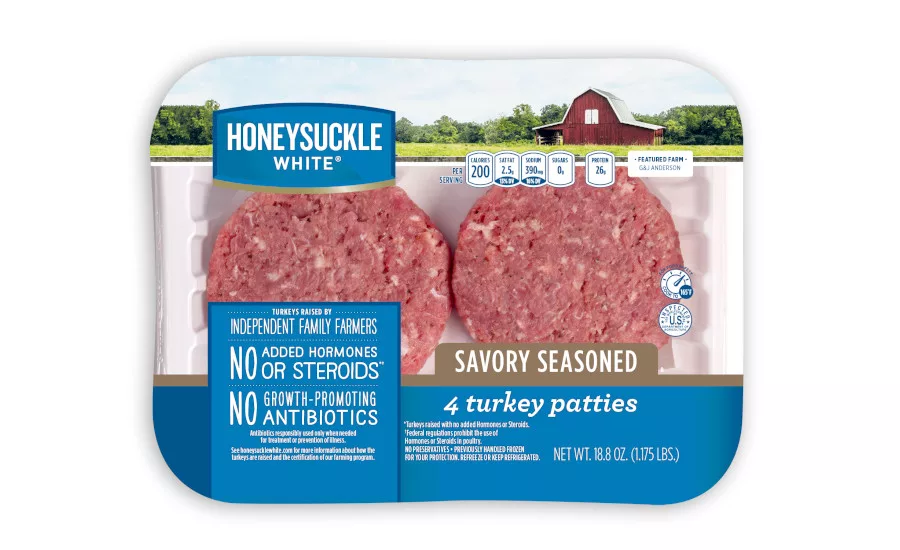 Cargill Turkey burger patties Honey Suckle Savory Seasoned