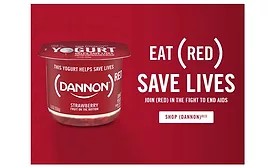 Dannon Red yogurt