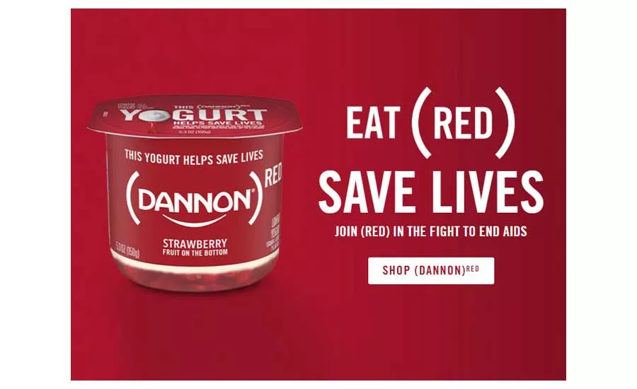 Dannon Red yogurt