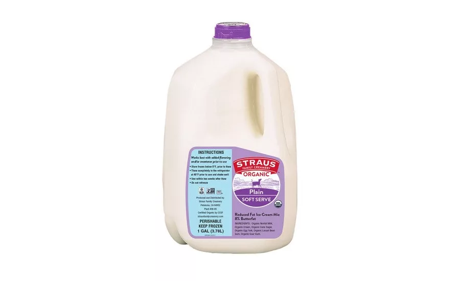 Straus Family Creamery organic plain soft serve mix